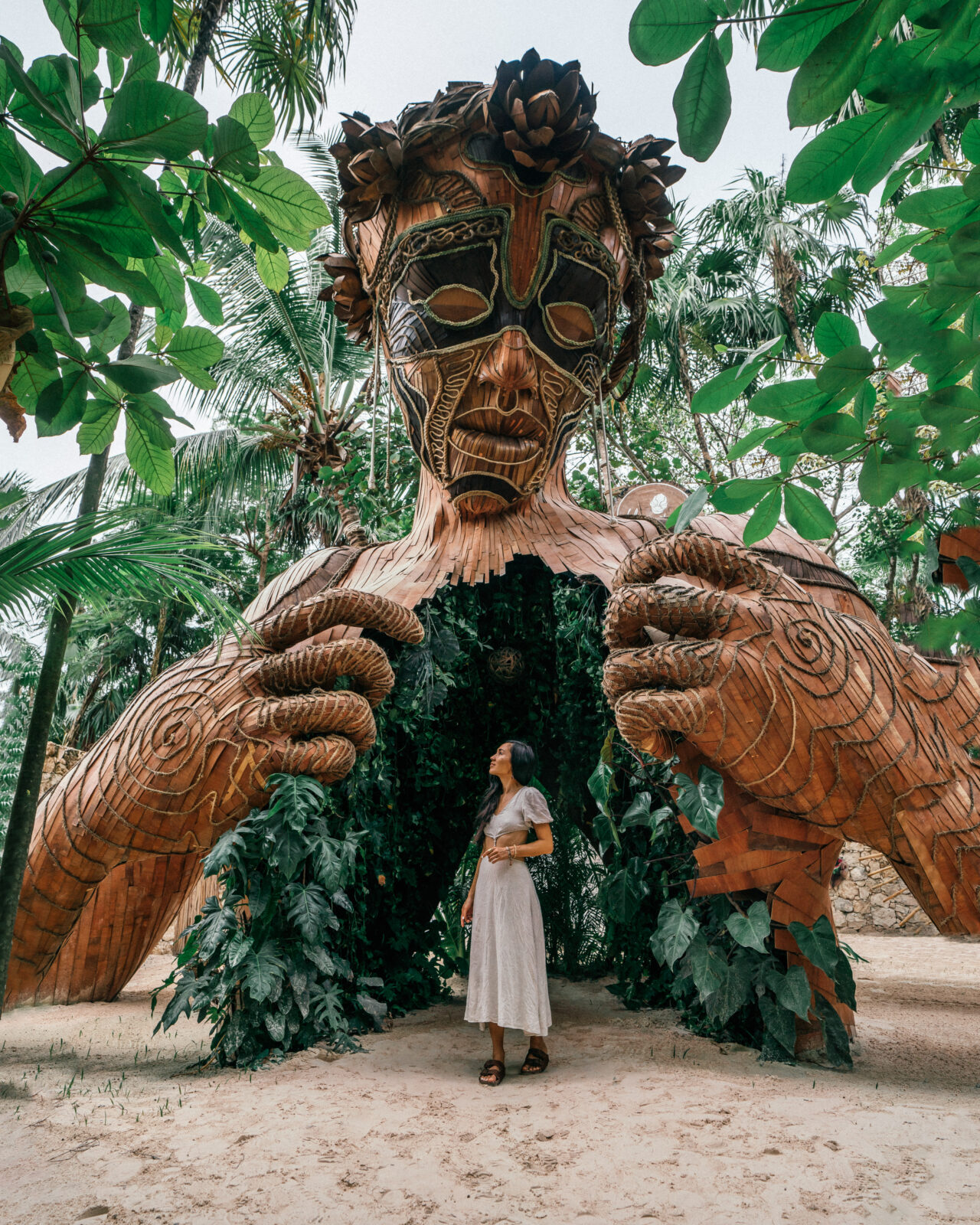 tulum wooden sculpture location