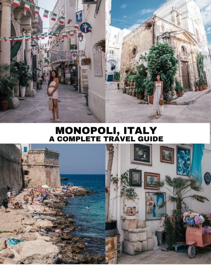 A complete travel guide to Monopoli in Puglia, Italy including the best places to visit, beaches, viewpoints, hotels, restaurants, travel tips and more.