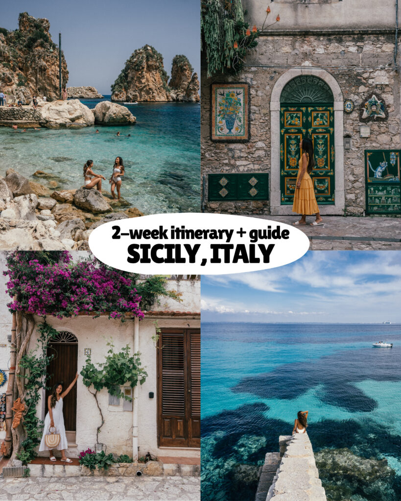 The ultimate two-week Sicily itinerary and travel guide including stops in Taormina, Cefalu, Favignana, Scopello and Ragusa.