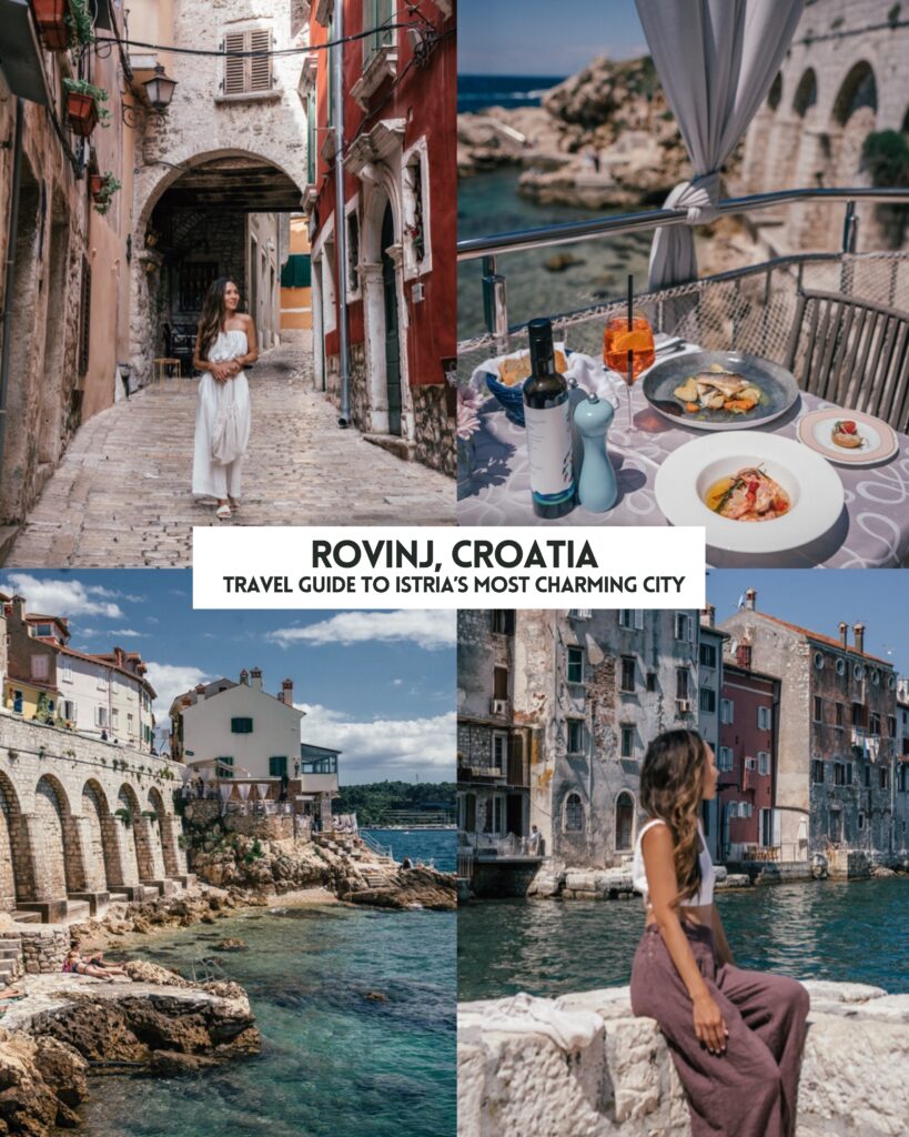 The ultimate travel guide to Rovinj, Croatia including the best places to visit, beaches, viewpoints, Istria day trips, hotels, cliff bars, restaurants and more.