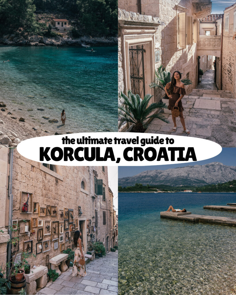 The ultimate travel guide to Korcula, Croatia including the best beaches, places to visit, viewpoints, island day trips, photo locations, hotels, restaurants, Google Map pins and more. 