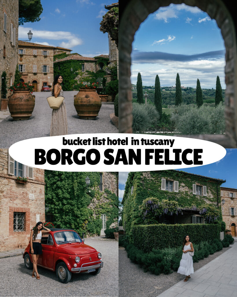 Photo diary from Borgo San Felice, a bucket list hotel stay in the heart of Tuscany, Italy.